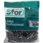 Grampo Fixa Fio Tipo Garra Sforplast 14/16 Marrom Com 100 Pecas 2461