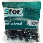 Grampo Fixa Fio Tipo Garra Sforplast 10/12 Marrom Com 100 Pecas 2464