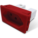 Tomada Painel Steck Com Borne 20A 250V Vermelha S8623