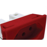 Tomada Painel Steck Com Borne 20A 250V Vermelha S8623