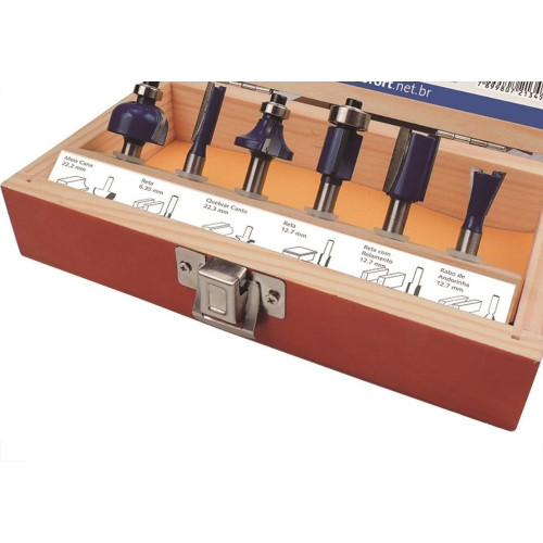 Fresa P/Tupia Brasfort Kit Com 06 Pecas 7893