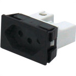 Tomada Painel Steck Com Borne 20A 250V Preta S8621