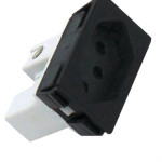 Tomada Painel Steck Com Borne 20A 250V Preta S8621