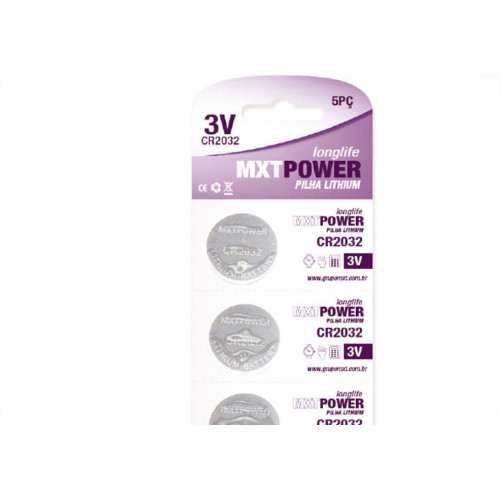 Pilha Mxt Bateria 3V Cr2032 Com 5Pecas 28.17.80