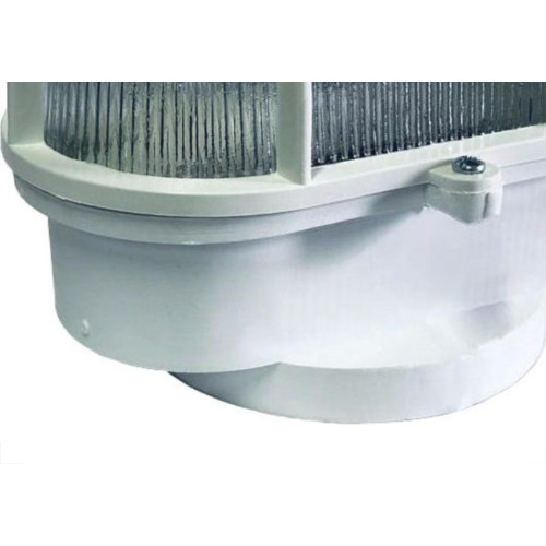 Luminaria Tartaruga Pvc Shintech Branca Com Vidro Tpb1Vq