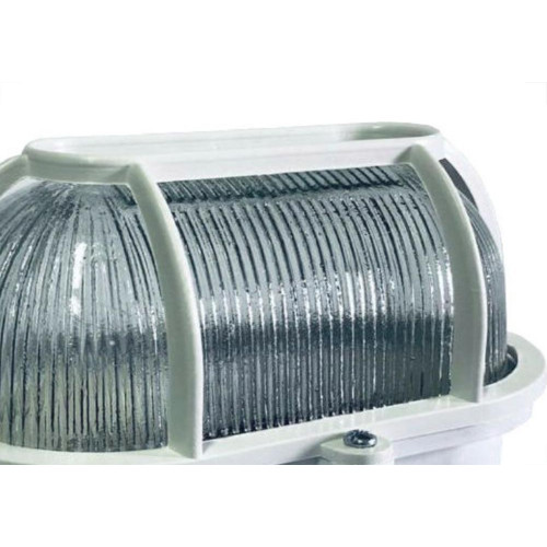Luminaria Tartaruga Pvc Shintech Branca Com Vidro Tpb1Vq