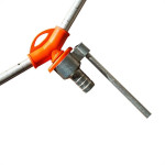 Irrigador Garden Giratorio 1/2'' 2Hastes Aluminio Com Suporte 13705E