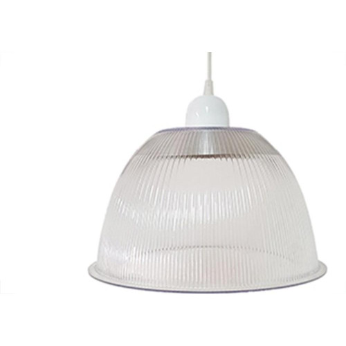 Luminaria Prismatica Bezelux 12'' Com Pendente Branco E27 Bz12Br
