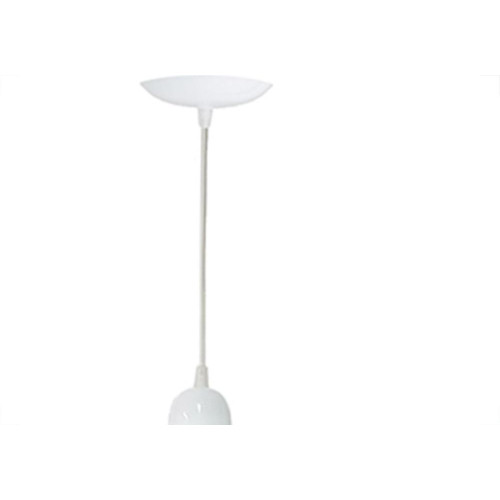 Luminaria Prismatica Bezelux 12'' Com Pendente Branco E27 Bz12Br