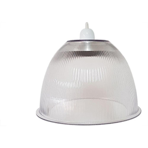 Luminaria Prismatica Bezelux 16'' Com Pendente Branco E27 Bzf16Br