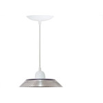 Luminaria Prismatica Bezelux 16'' Com Pendente Branco E27 Bzf16Br