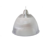 Luminaria Prismatica Bezelux 22'' Com Pendente Escovado Reforcado E40 Bzsf22Ec4