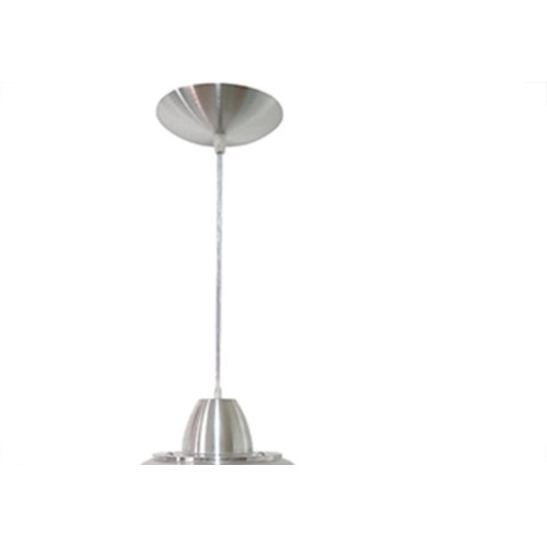 Luminaria Prismatica Bezelux 22'' Com Pendente Escovado Reforcado E40 Bzsf22Ec4