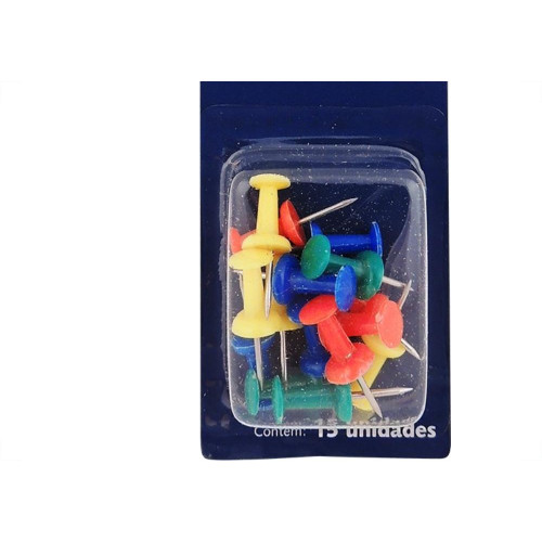 Alfinete Brasfort 10Mm Color Cartela Com 15Pecas 7732