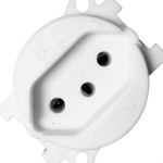 Tomada Piso Perlex 2 Polos +Terra 10A Branca 5711Br