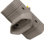 Pino 3 Saidas 2 Polos Perlex ''T'' Cinza 245Czc/10 - Kit C/10 