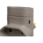 Pino 3 Saidas 2 Polos Perlex ''T'' Cinza 245Czc/10 - Kit C/10 