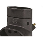 Pino 3 Saidas 2 Polos+Terra Perlex Preto 345Prc/10 - Kit C/10 