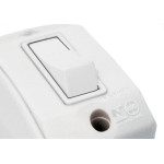 Interruptor Externo Perlex Retangular 1 Simples Branco 170Brc/10 - Kit C/10 