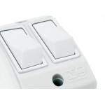 Interruptor Externo Perlex Retangular 2 Simples Branco 172Brc/10 - Kit C/10 