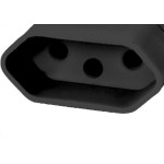 Pino Femea 2 Polos+Terra Perlex 10A Preto 2043Prc/10 - Kit C/10 