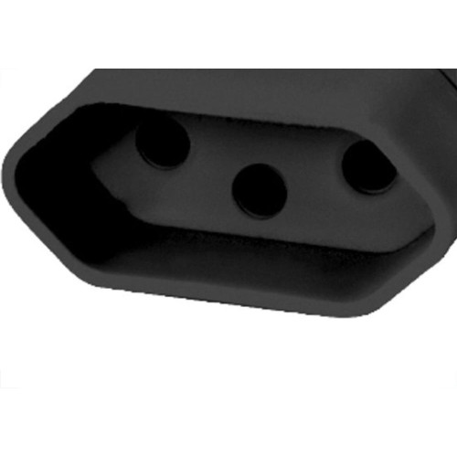 Pino Femea 2 Polos+Terra Perlex 20A Preto 2046Prc/10 - Kit C/10 