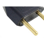 Pino Macho 2 Polos Perlex Macico 10A Preto 1041Prc/10 - Kit C/10 