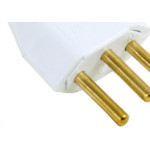 Pino Macho 2 Polos+Terra Perlex 10A Branco 1043Brc/10 - Kit C/10 