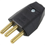 Pino Macho 2 Polos+Terra Perlex 10A Preto 1043Prc/10 - Kit C/10 
