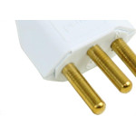 Pino Macho 2 Polos+Terra Perlex 20A Branco 1048Brc/10 - Kit C/10 