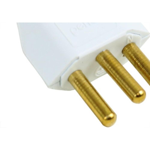 Pino Macho 2 Polos+Terra Perlex 20A Branco 1048Brc/10 - Kit C/10 