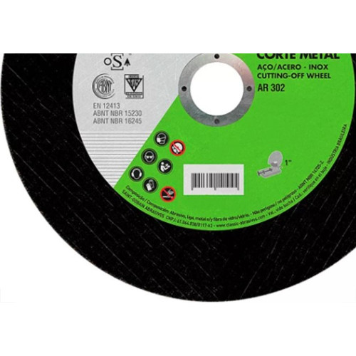 Disco De Corte Para Ferro Norton 302 Classic 12X1/8X3/4 