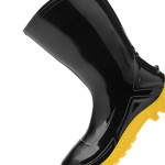 Bota Galocha Marluvas Preta Solado Amarelo (Cano Medio) 38 Par 
