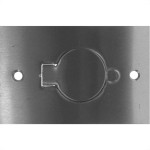 Placa Piso Aluminio 4X2''Tomada Universal''Com 1 Tampa Unha Pa42Tu