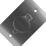 Placa Piso Aluminio 4X2''Tomada Universal''Com 1 Tampa Unha Pa42Tu