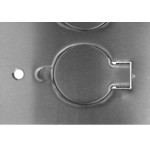 Placa Piso Aluminio 4X4''Tomada Universal''Com 2 Tampa Unha Pa442U