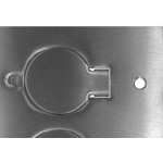 Placa Piso Aluminio 4X4''Tomada Universal''Com 2 Tampa Unha Pa442U