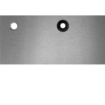Placa Piso Aluminio 4X2 Com Furo Pa42F