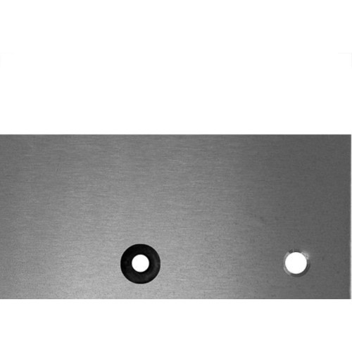Placa Piso Aluminio 4X2 Com Furo Pa42F