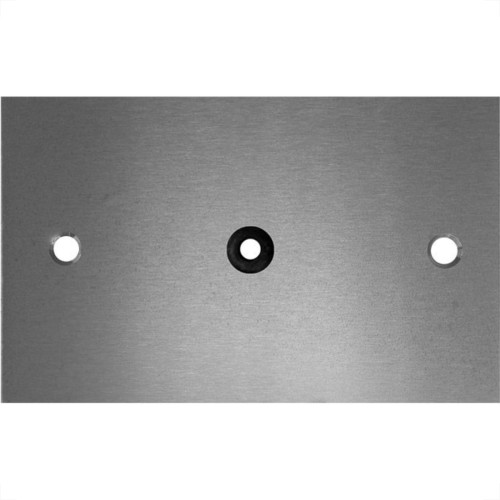 Placa Piso Aluminio 4X4 Com Furo Pa44F