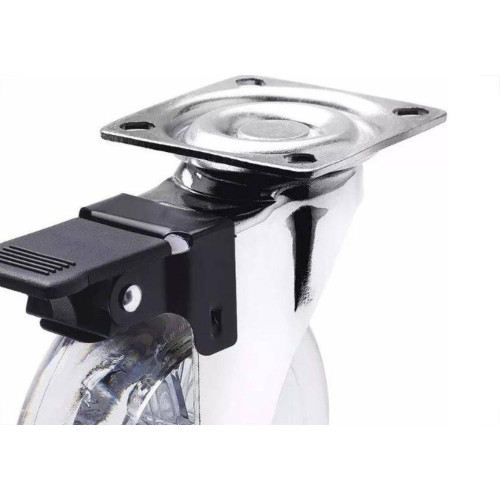 Rodizio Jomarca Silicone Base Giratoria Com Trava 75 2182