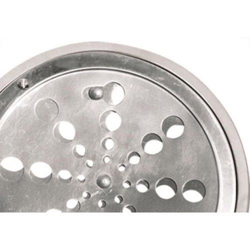Grelha Inox Overtime Caixilho Redondo 10Cm Fechamento 200009