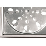 Grelha Inox Overtime Caixilho Quadrada 10Cm Fechamento 200011