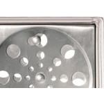 Grelha Inox Overtime Caixilho Quadrada 10Cm Fechamento 200011