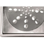 Grelha Inox Overtime Caixilho Quadrada 15Cm Fechamento 200012