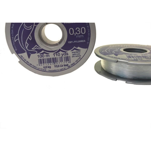 Linha Pesca Mazzaferro Branca 0,30Mm X100M 19Dp1B030 - Kit C/20 