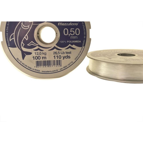 Linha Pesca Mazzaferro Branca 0,50Mm X100M 19Dp1B050 - Kit C/20 