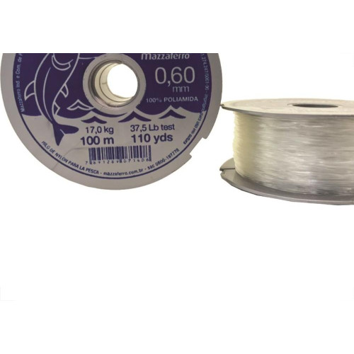 Linha Pesca Mazzaferro Branca 0,60Mm X100M 19Dp1B060 - Kit C/10 