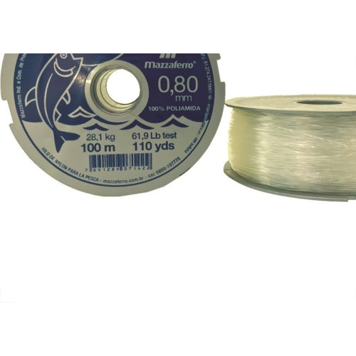 Linha Pesca Mazzaferro Branca 0,80Mm X100M 19Dp1B080 - Kit C/10 