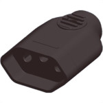 Pino Femea 2 Polos+Terra Ilumi 10A Preto 1432Pct - Kit C/10 